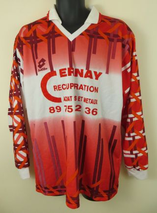 Vtg Lotto Football Shirt L/s Soccer Jersey 90s Trikot Camiseta Xl