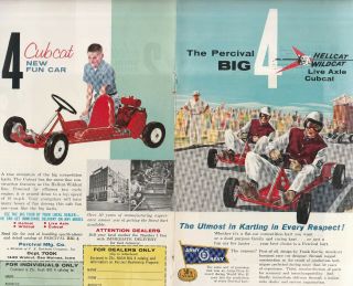The Percival Big 4 Hellcat Wildcat Live Axle Cubcat Vintage Go Kart Brochure
