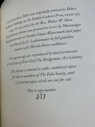 The Canterbury Tales Geoffrey Chaucer Cockerel Press Folio Society 2010 6