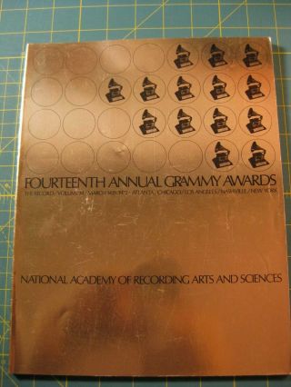 1972 Vintage Grammy Awards Program Book Elton John Friends Soundtrack