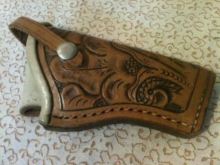 Vintage Leather Tooled Gun Holster Carrier 38 4 Lei