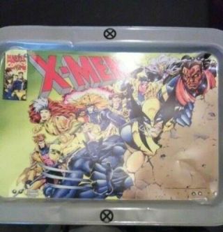 Vintage Marvel Comic X - Men Metal Tv Dinner Lap Tray Foldup Legs 1994 Collectible