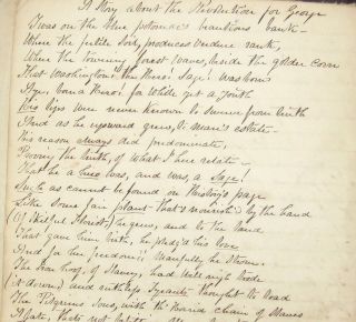 Handwritten Manuscript Songs Revolutionary War George Washington Civil War Union