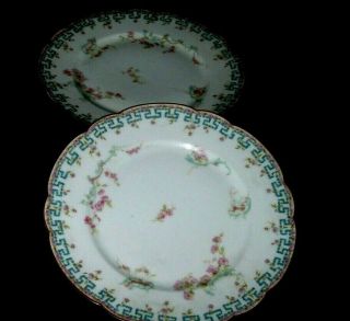 Vintage Haviland Set Of 2 Dinner Plates - Pattern Unknown - Exc