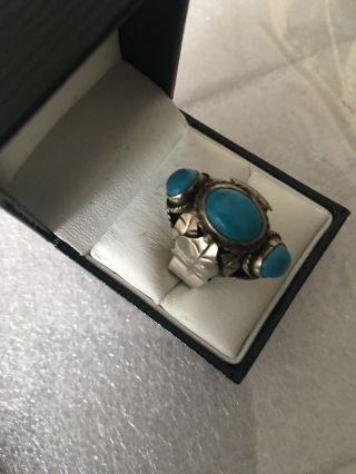 Vintage Mexican Alpaca Poison Ring