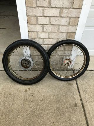 Vintage Moped Scooter Wheel Rim Pirelli Tire Set Front Rear 17” Italy Puch