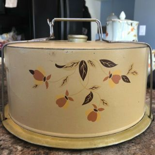 Vintage Jewel Tea Autumn Leaf Cake Safe