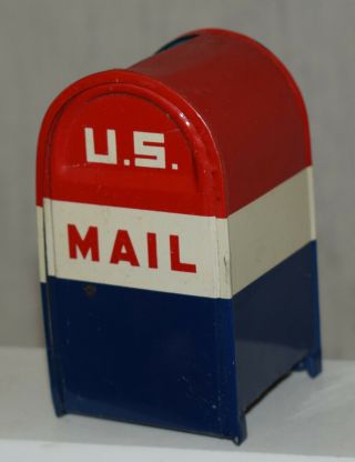 Vintage Tin US Mail Box Coin Bank - Made in Japan 3