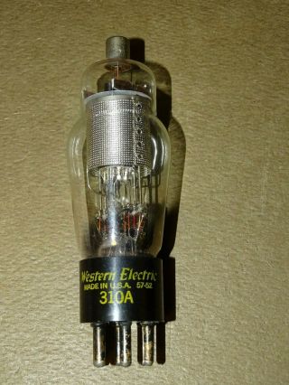 Western Electric Type 310A Radio/Audio Tube,  Small Punch,  Strong 4