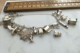 A Lightweight Vintage Silver Charm Bracelet,  Oriental Themes