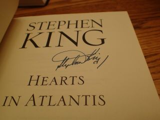 Stephen King Signed Hearts In Atlantis First Edition Scribner Us Edition