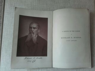 A Sketch Of The Career Of Richard F Burton publ.  Waterlow & Sons London 1886 2