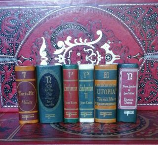 6 Del Prado Miniature Books Edgar Allan Poe Tales Moliere Utopia Sir T More Keat