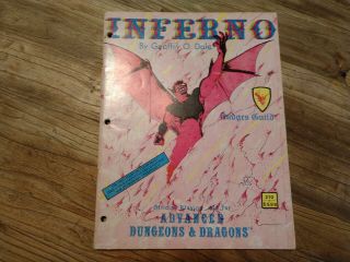 Vintage Ad&d Judges Guild Inferno Module 1980 Dungeons & Dragons