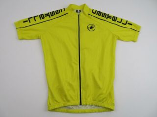 Vintage Castelli Mens Cycling Bike Jersey Medium Road Hi Viz Yellow Black