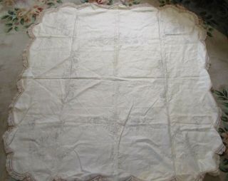 Large Vintage Supper Cloth With Australian Wildflowers To Embroider
