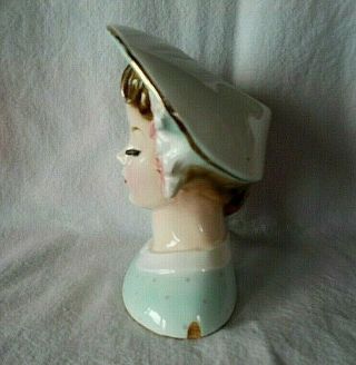 AS - IS Vintage Napco Lady Head Vase Japan C45540 1960 6 
