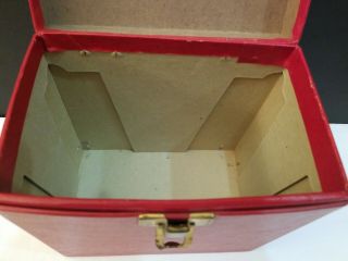VINTAGE AMFILE PLATTER - PAK 45 RPM RECORD CARRYING CASE RED 4