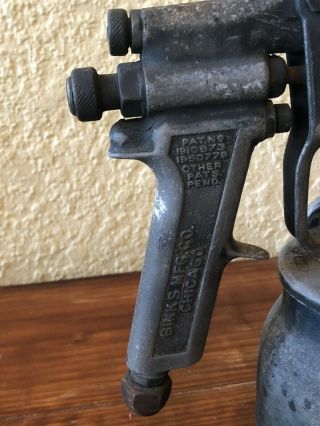 Vintage BINKS Model 7 Spray Gun and Canister Nozzle Air Mixer 5