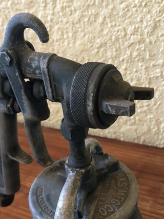 Vintage BINKS Model 7 Spray Gun and Canister Nozzle Air Mixer 6
