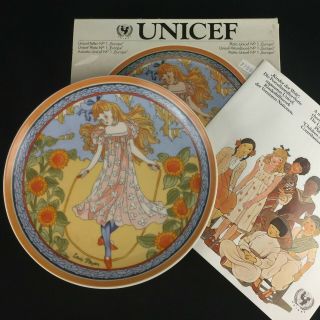Vtg Collector Plate Heinrich Villeroy & Boch Europe Unicef Children Of The World