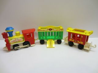 Vtg Retro 1973 Fisher Price Little People Toy Circus Train 991