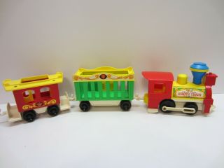 Vtg Retro 1973 Fisher Price Little People Toy Circus Train 991 2