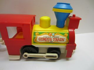 Vtg Retro 1973 Fisher Price Little People Toy Circus Train 991 3