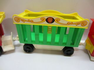 Vtg Retro 1973 Fisher Price Little People Toy Circus Train 991 4