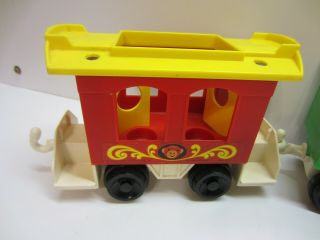Vtg Retro 1973 Fisher Price Little People Toy Circus Train 991 5
