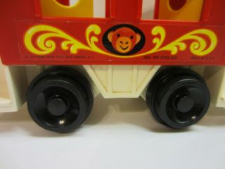Vtg Retro 1973 Fisher Price Little People Toy Circus Train 991 6