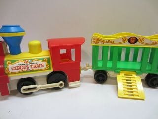 Vtg Retro 1973 Fisher Price Little People Toy Circus Train 991 8