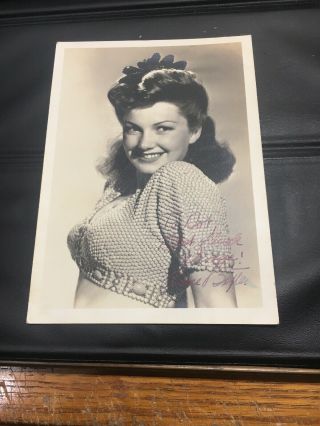 Vintage 5x7 Autographed Photo Of Ann Baxter