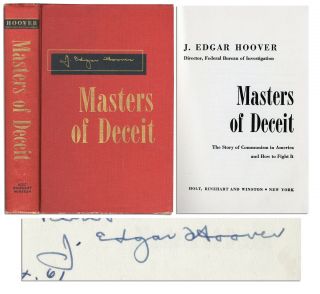 J.  Edgar Hoover Signed Signature Autograph Book Masters