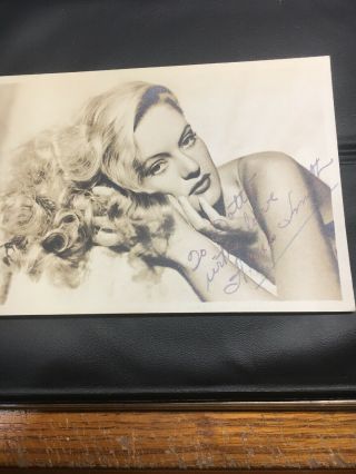 Vintage 5x7 Autographed Photo Of Alexis Smith
