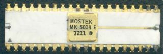Early Mostek Mk 5014 P Calculator Chip Ic 40 - Pin Ceramic Gold 1972 Nos 2 Styles
