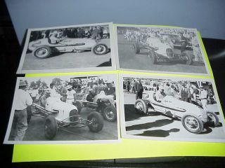 4 5x7 Gloss Vintage Race Car Photos Of Spider Webb All Photo Are Diffrent Pl