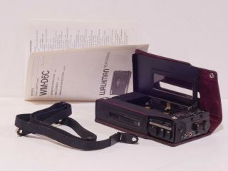Sony Walkman Professional Wm - D6c Stereo Audio Cassette Recorder,  Wth Case & Book