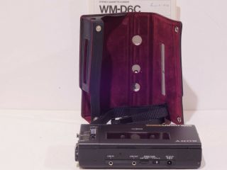 SONY WALKMAN PROFESSIONAL WM - D6C STEREO AUDIO CASSETTE RECORDER,  WTH CASE & BOOK 3