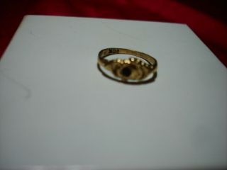 Vintage Baby Ring with Natural Amethyst Solid 10kt Yellow Gold 2