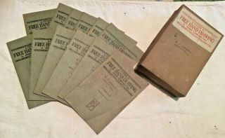 Vtg 1920 A Course In Hand Drawing,  12 Lesson Books Draw Art Illustrations