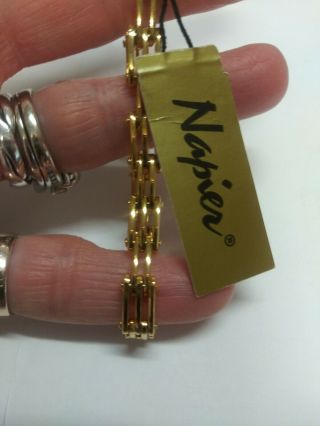Vintage Napier Pat Pending Gold Tone Bracelet