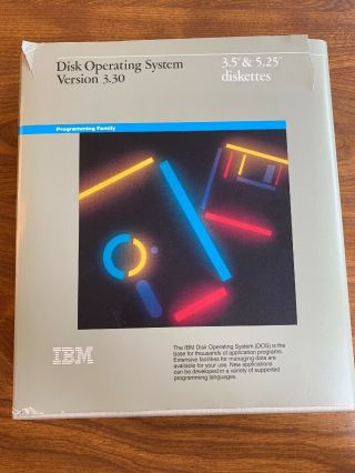 Ibm 1987 Disk Operating System Version 3.  30 Pc Computer Software Manuals Floppy