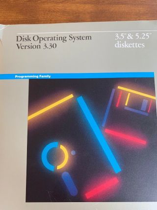 IBM 1987 Disk Operating System Version 3.  30 PC Computer Software Manuals Floppy 2