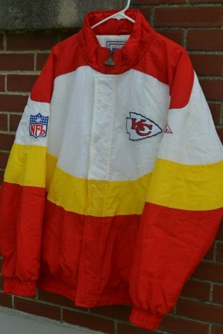 Kansas City Chiefs Vintage Nfl Pro Line Apex One Insulated Jacket Mens Xl Kc