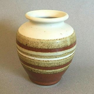 Vintage Otagiri Mid - Century Pottery Vase Stoneware Japan Home Decor