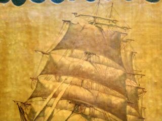 Vintage Nautical GALLION SHIP Picture Print WOOD Plaque (22 X 18,  pirate) 7