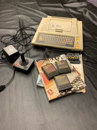 Vintage Atari 400 Computer System With Joystick And 2 Games - Non
