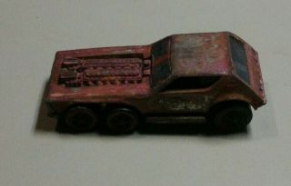 Vintage 1971 Hot Wheels Redline Open Fire Hong Kong Hand Painted Red Over Blue