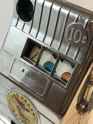 Vintage Las Vegas Metal.  10 Slot Machine Jack Pot Bankl